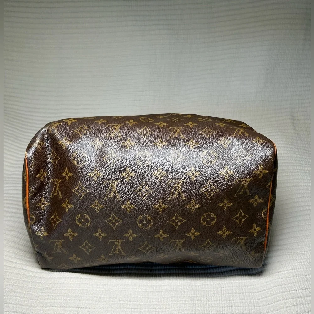 Louis Vuitton Speedy 30 Vintage 90’s Y2K Coated Canvas Purse Bag Large Patina - Picture 14 of 16